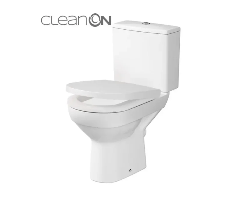 Cersanit City - WC kombi ar SoftClose sēdekli, aizmugures izvads, sānu ūdens pieslēgums, CleanOn, balts K35-035