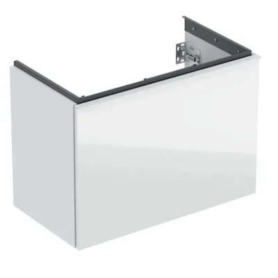 Geberit Acanto - izlietnes apakšskapis, 74x54x42 cm, 2 atvilktnes, stikls/balts 503.009.01.2