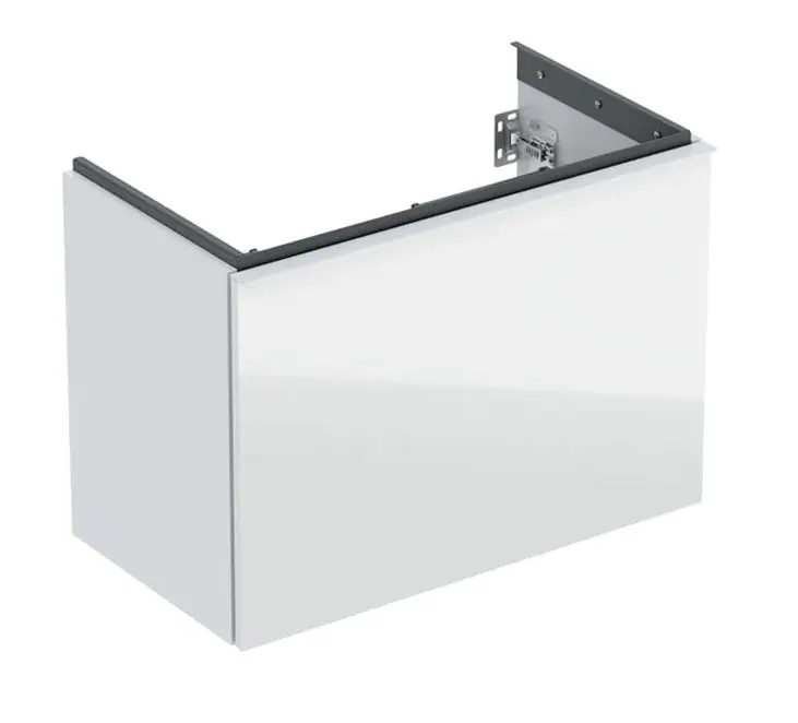 Geberit Acanto - izlietnes apakšskapis, 74x54x42 cm, 2 atvilktnes, stikls/balts 503.009.01.2