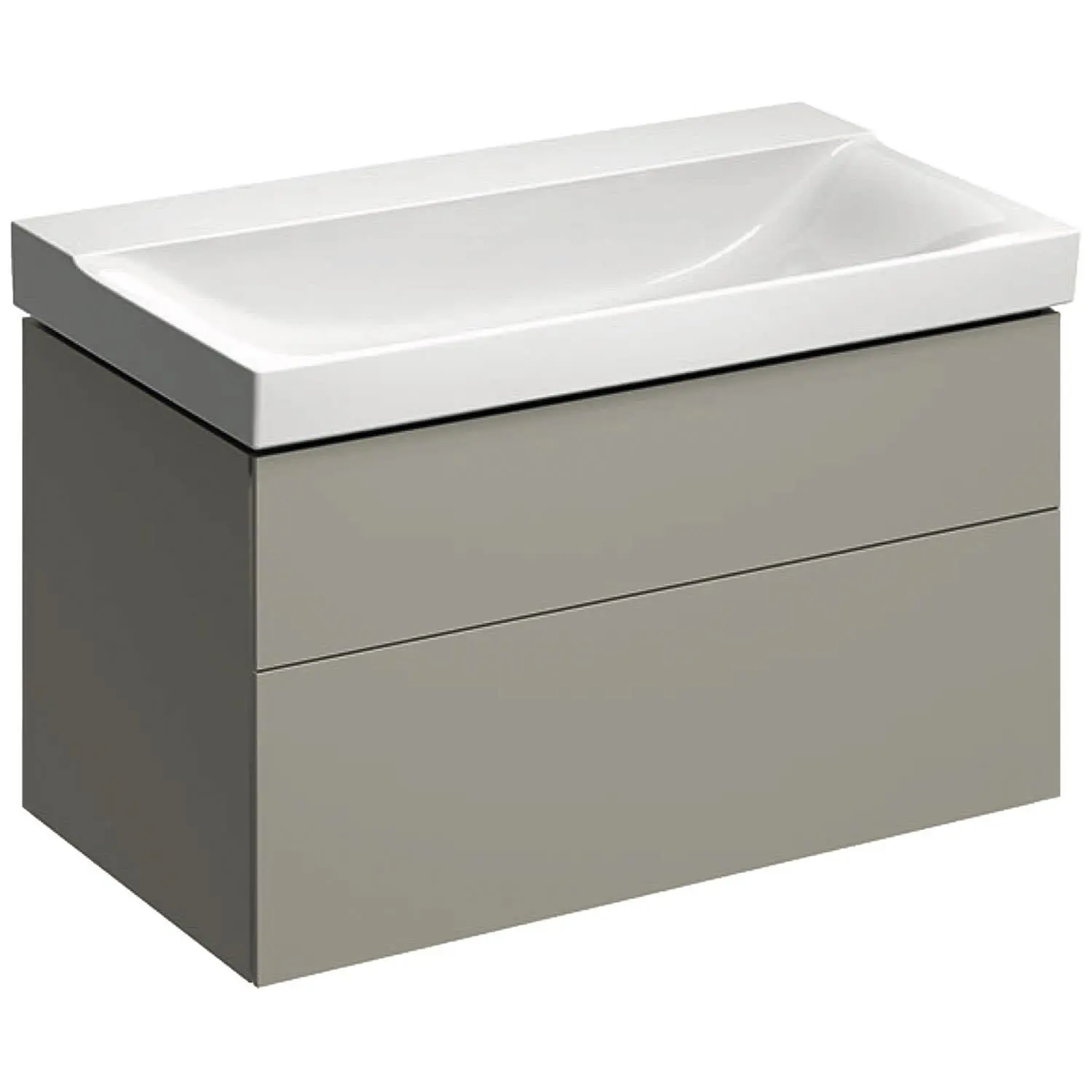 Geberit Xeno 2 - izlietnes skapītis 90 cm, izvelkama atvilktne ar LED apgaismojumu, greige 500.509.00.1