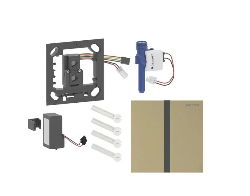Geberit - elektroniska pisuāra skalošanas vadība tips 40, darbība ar baterijām, easy to clean, Bluetooth, matēts misiņš 116.237.QF.1