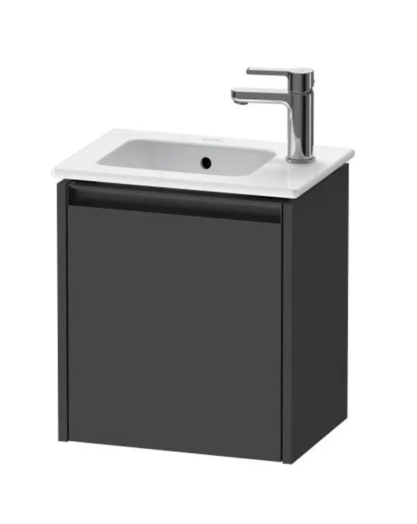 Duravit Ketho.2 - izlietnes skapītis 44x41x29 cm, ar 1 durvīm, eņģes pa kreisi, grafīta matēts K25060L49490000