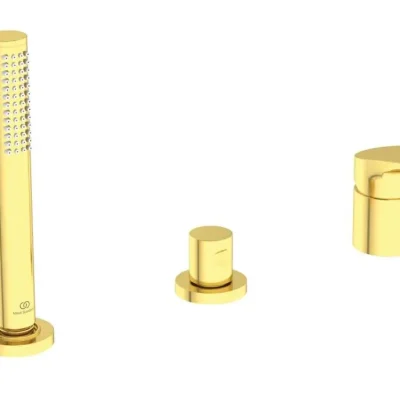 Ideal Standard La Dolce Vita - vannas malas maisītājs, 3 caurumu montāža, matēts zelts BD670A2