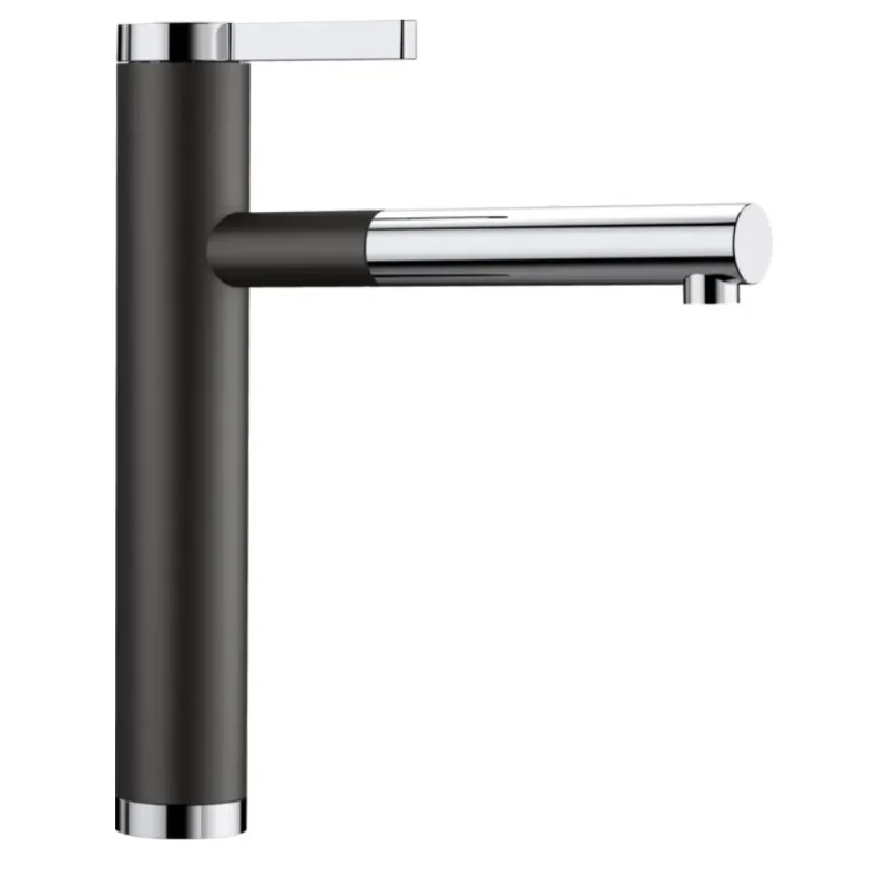 Blanco Linee S - virtuves maisītājs ar izvelkamu pieslēgumu, melns/hroms 526171
