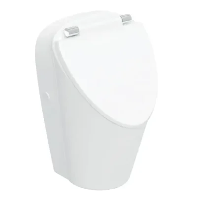 Geberit Selnova - pisuārs ar SoftClose vāku, ūdens pieslēgums aizmugurē, Rimfree, balts 503.115.00.1