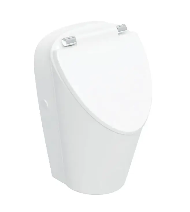 Geberit Selnova - pisuārs ar SoftClose vāku, ūdens pieslēgums aizmugurē, Rimfree, balts 503.115.00.1