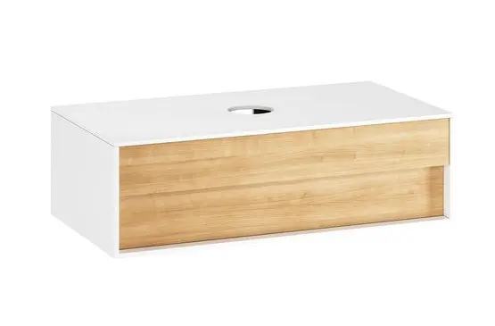 Ravak Step - izlietnes skapītis SD, 100x54x31 cm, 1 atvilktne, balts/ozols X000001417