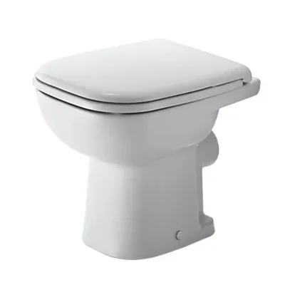 Duravit D-Code - stāvošs WC, horizontāla notece, ar HygieneGlaze, Alpu balts 21080920002