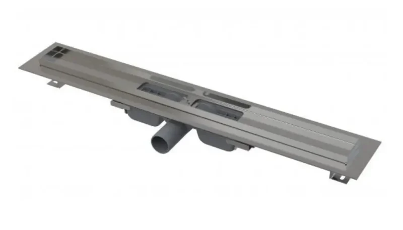 Alcadrain dušas notekas - dušas noteka Low 115 cm, ar apmali perforētam režģim, nerūsējošais tērauds APZ101-1150