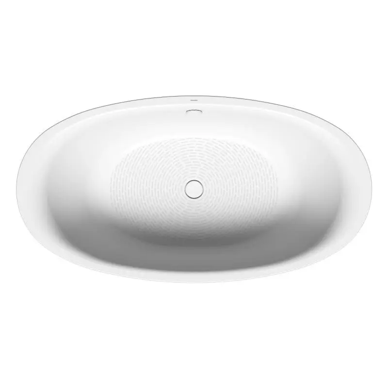 Kaldewei Avantgarde - vanna Ellipso Duo Oval 232, 190x100 cm, pilna virsmas pretslīdes pārklājums, Perleffekt, balta 286234013001