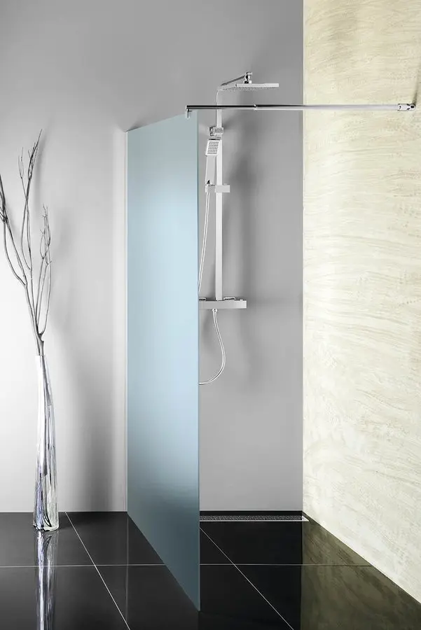 Aqualine Walk-In - dušas siena 90x190 cm, BRICK stikls WI090