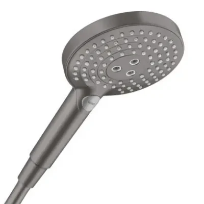 Hansgrohe Raindance Select S - rokas duša 120, 3 strūklas, EcoSmart, melns hroms birstēts 26531340