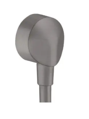 Hansgrohe Fixfit - sienas pieslēgums E bez pretplūsmas vārsta, melns hroms matēts 27454340