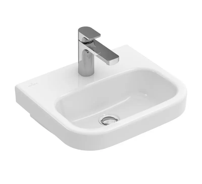 Villeroy & Boch Architectura - roku mazgājamā izlietne 45x38 cm, bez pārplūdes, 1 jaucējkrāna caurums, Alpu balts 43734601