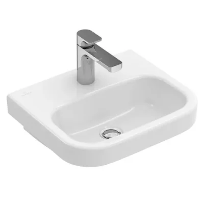 Villeroy & Boch Architectura - roku mazgājamā izlietne 45x38 cm, bez pārplūdes, 1 caurums maisītājam, CeramicPlus, Alpu balts 437346R1