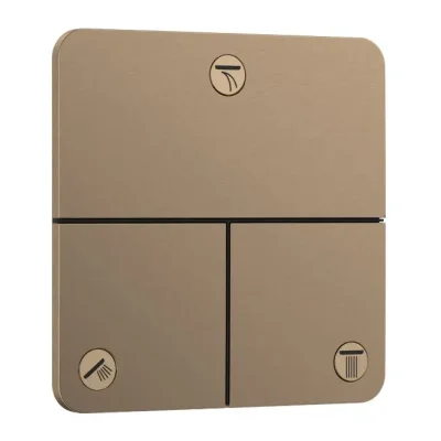 Hansgrohe ShowerSelect Comfort - zemapmetuma vārsts, 3 patērētājiem, birstēta bronza 15587140