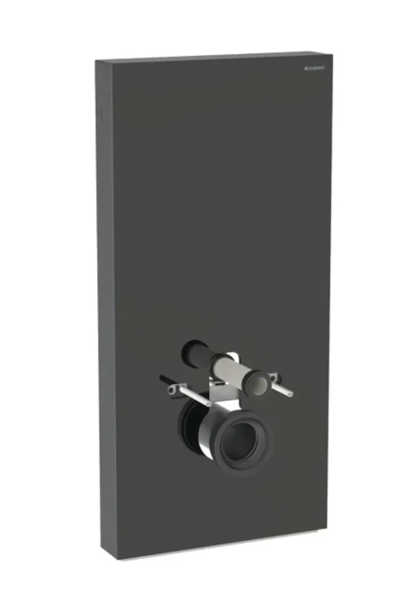 Geberit Monolith Plus - sanitārais modulis sienas WC, 101 cm, pieslēgums apakšā, stikls/melns 131.221.SJ.7