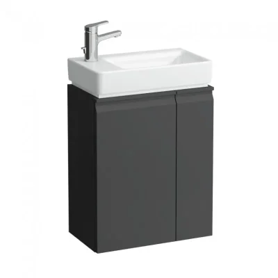 Laufen Pro S - izlietnes skapītis ar durvīm un sānu plauktu labajā pusē, 47x28x61 cm, grafīta matēts H4830010954801