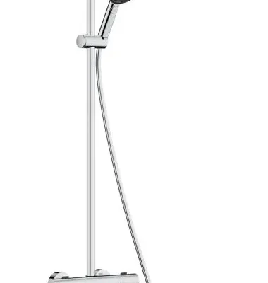 Hansgrohe Pulsify S Puro - dušas komplekts ar termostatu, diametrs 26 cm, 3 strūklas veidi, EcoSmart, hroms 24237000