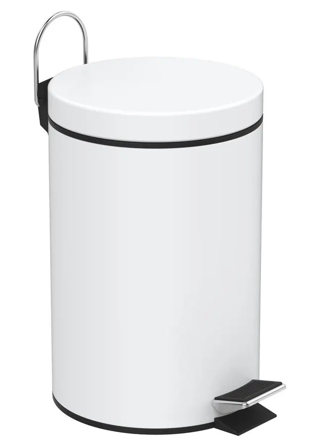 Aqualine Simple Line - atkritumu tvertne, 3 l, apaļa, balta 28103