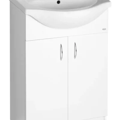 Aqualine Simplex Eco - izlietnes skapītis ar izlietni 57x84x31 cm, matēti balts SIME600