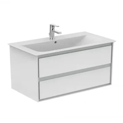 Ideal Standard Connect Air - izlietnes skapītis, 100x44x52 cm, balts spīdīgs/gaiši pelēks matēts E0821KN