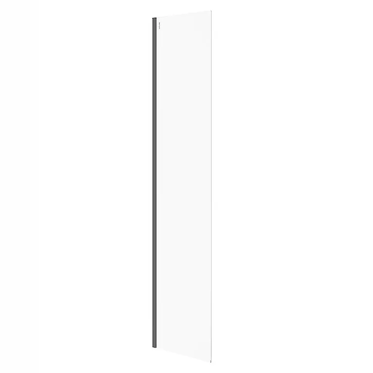 Cersanit Mille - fiksēta sānu siena Walk-In dušai, 50x200 cm, melns/caurspīdīgs stikls S161-016