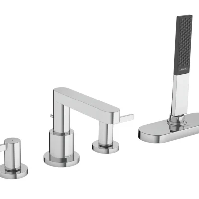 Hansgrohe Finoris - maisītājs uz vannas malas, 4 caurumu uzstādīšana, sBox, hromēts 76444000