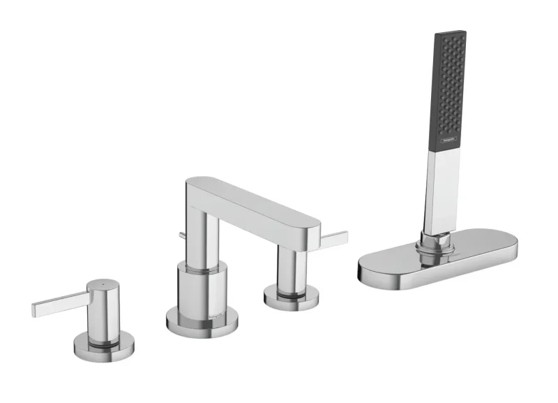Hansgrohe Finoris - maisītājs uz vannas malas, 4 caurumu uzstādīšana, sBox, hromēts 76444000