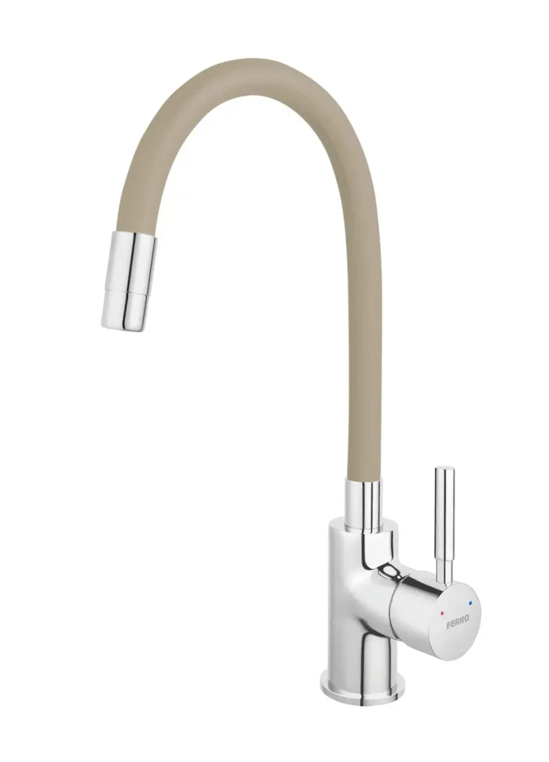 Novaservis Ferro - virtuves maisītājs ar elastīgu roku, Beige/hroms 70710,0BE