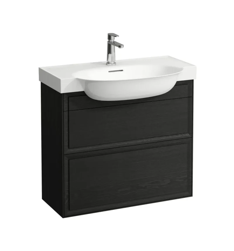 Laufen The New Classic - izlietnes skapītis, 78x32x68 cm, 2 atvilktnes, melns ozols H4060420856281