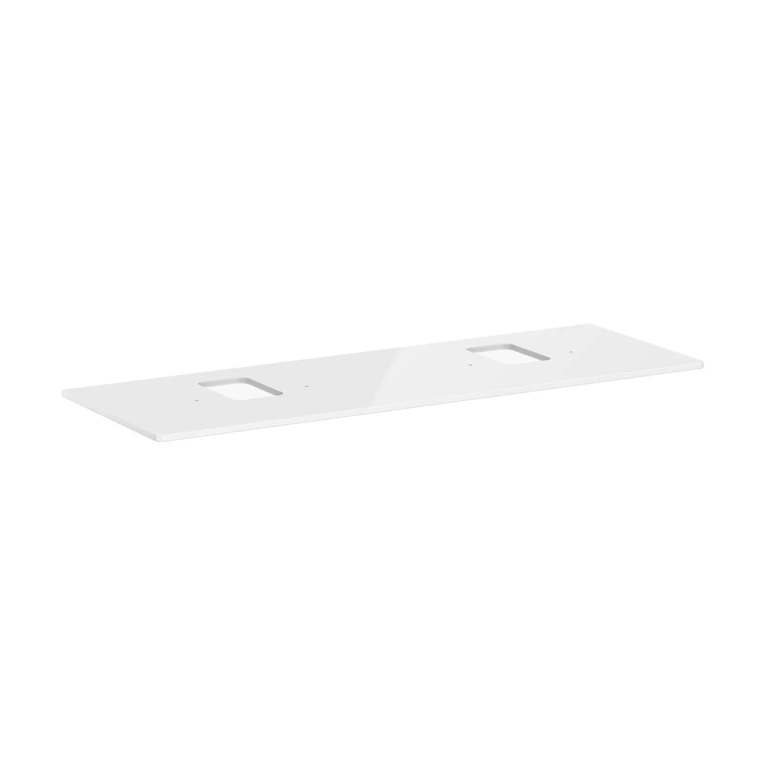 Hansgrohe Xelu Q - izlietnes virsma 156x55 cm, 2 izgriezumi, balta spīdīga 54126050