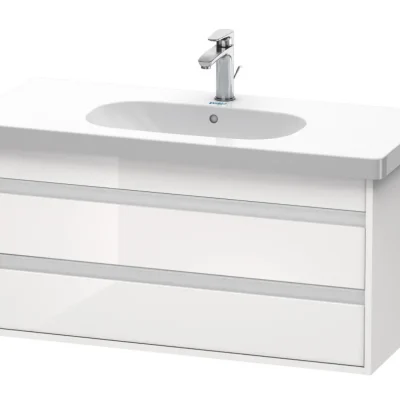 Duravit Ketho - izlietnes skapītis 48x100x46 cm, 2 atvilktnes, balts spīdīgs KT664802222