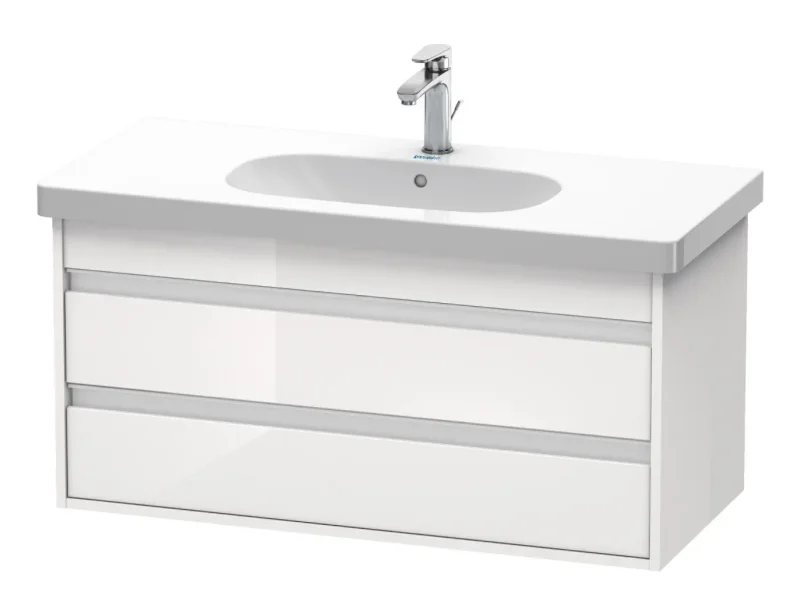 Duravit Ketho - izlietnes skapītis 48x100x46 cm, 2 atvilktnes, balts spīdīgs KT664802222