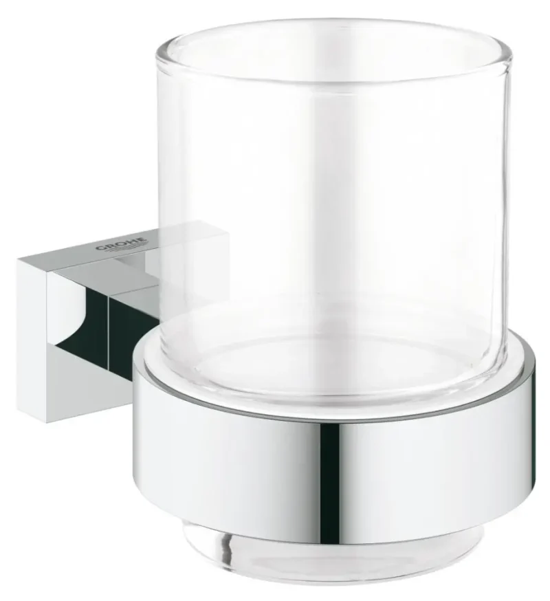 Grohe Essentials Cube - zobu birstes trauks ar turētāju, hromēts 40755001