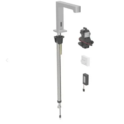Geberit Brenta - elektronisks izlietnes maisītājs, darbība ar baterijām, easy to clean, matēts nerūsējošais tērauds 116.194.SN.1