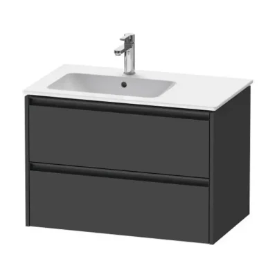 Duravit Ketho.2 - izlietnes skapītis, 55x81x48 cm, 2 atvilktnes, grafīta matēts K25267049490000