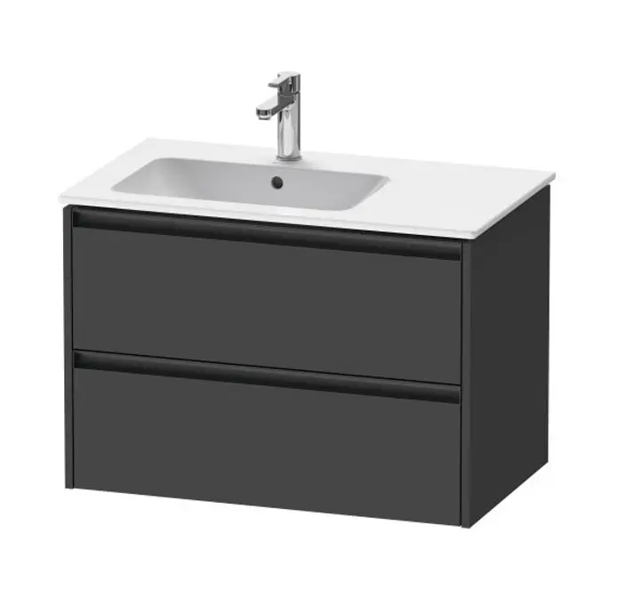 Duravit Ketho.2 - izlietnes skapītis, 55x81x48 cm, 2 atvilktnes, grafīta matēts K25267049490000