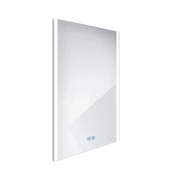 Nimco spogulis - LED apgaismots spogulis, 50x70 cm, skārienjutīgs sensors, alumīnijs ZP 11001VX
