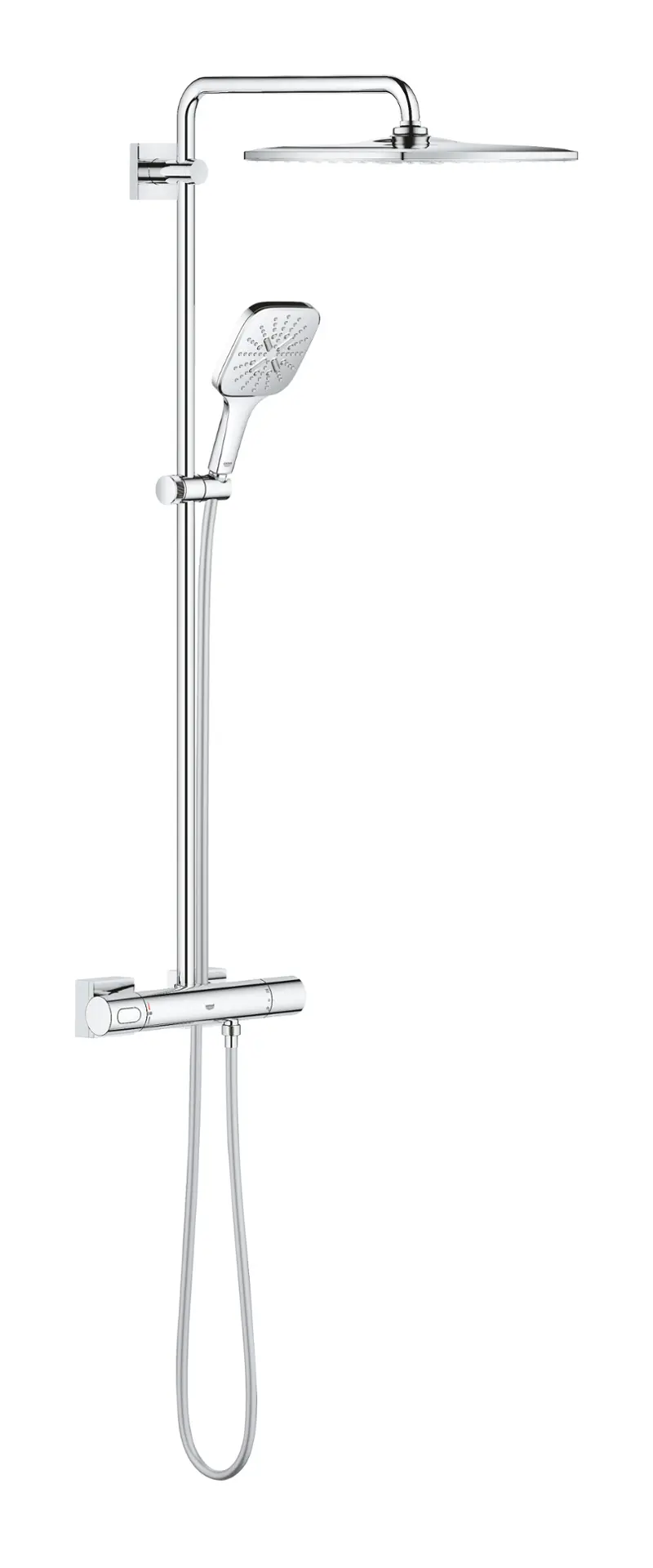 Grohe Rainshower SmartActive Cube - dušas sistēma 310 ar termostatu, 3 strūklas veidi, hroms 26649000