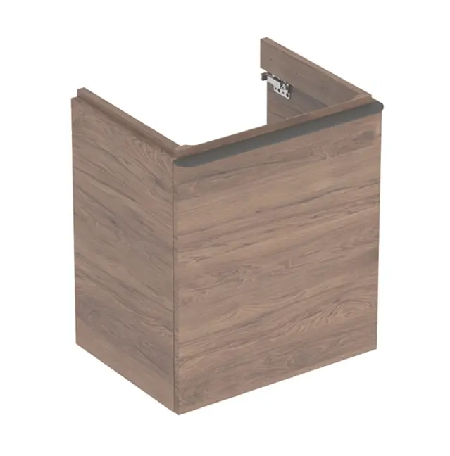 Geberit Smyle Square - izlietnes skapītis, 54x43x62 cm, 1 durvis, eņģes labajā pusē, riekstkoks/lava 500.365.JR.1