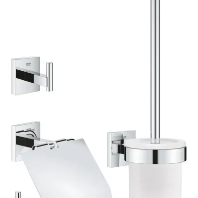Grohe QuickFix Start Cube - WC aksesuāru komplekts 3 in 1, hromēts 41123000