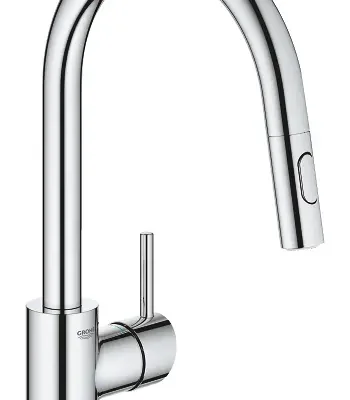 Grohe Concetto - virtuves izlietnes maisītājs ar izvelkamu trauku mazgāšanas dušu, hromēts 31483002