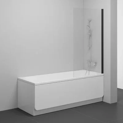 Ravak Nexty - vannas aizsargsiena 80x140 cm, melna/caurspīdīgs stikls 7O840300Z1