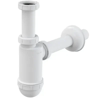 Alcadrain Siphons - izlietnes sifons, diametrs 32 mm ar pārplūdes uzgriezni A430