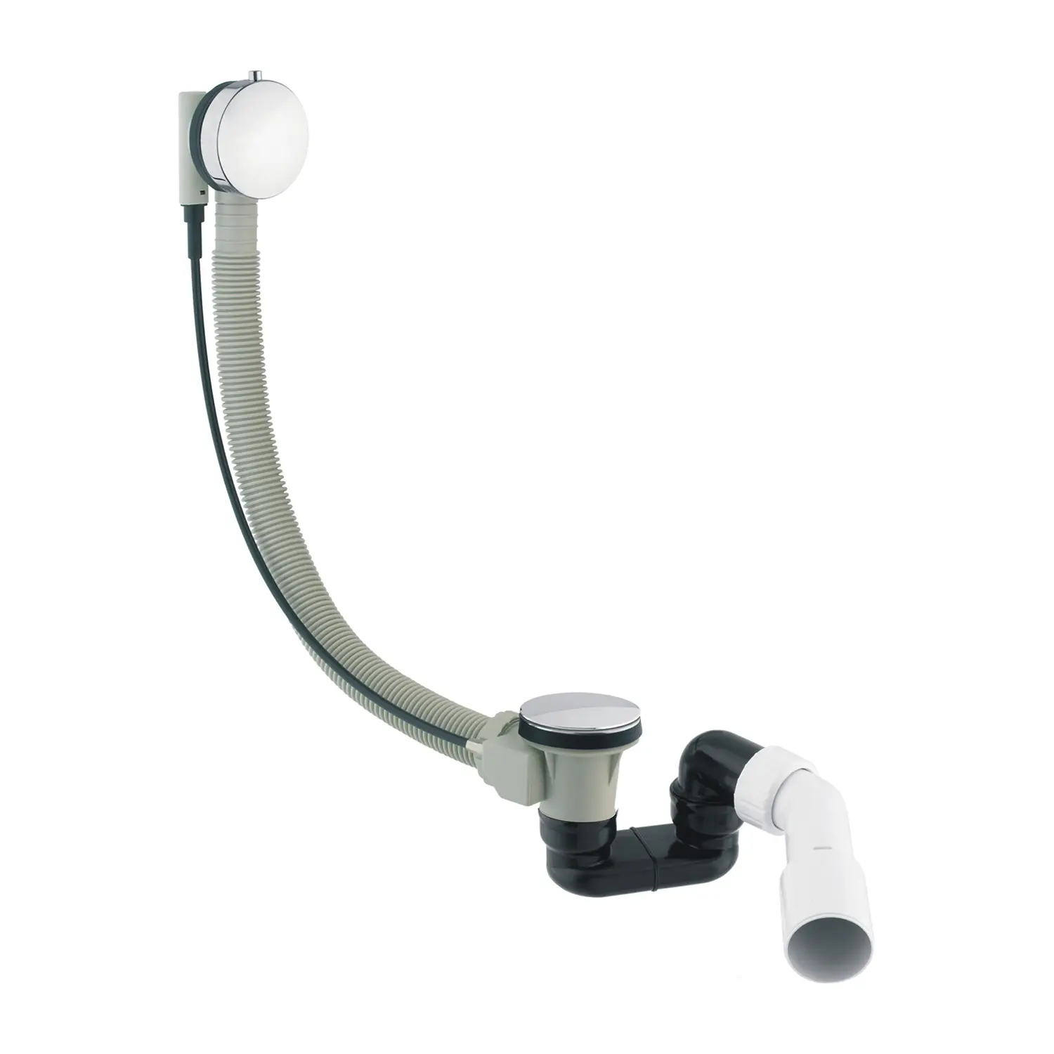 OMNIRES CGS - noteces un pārplūdes komplekts vannām, garums 81 cm, hroms TK104-PLUS-3.01+64-SCR
