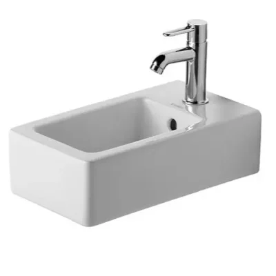 Duravit Vero - rokas izlietne 45x25 cm, ar 1 krāna caurumu, ar WonderGliss, balta 07022500001