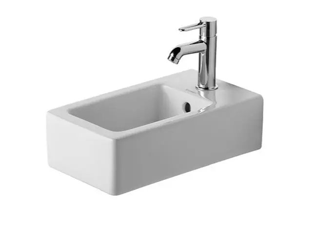 Duravit Vero - rokas izlietne 45x25 cm, ar 1 krāna caurumu, ar WonderGliss, balta 07022500001