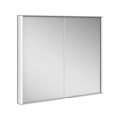 Keuco Royal Match - spoguļskapis ar LED apgaismojumu, iebūvējamai montāžai, 80x70x15 cm, sudraba anodēts 12812171311