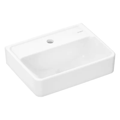 Hansgrohe Xanuia Q - roku mazgāšanas izlietne 45x34 cm, bez pārplūdes, jaucējkrāna caurums, balts 60230450